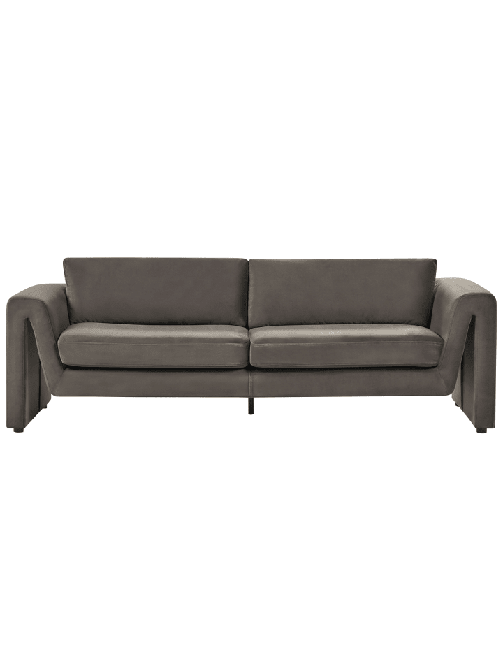 3-Sitzer Sofa MAUNU in Grau/Schwarz - (W) 237 x (H) 76 x (L) 83 cm