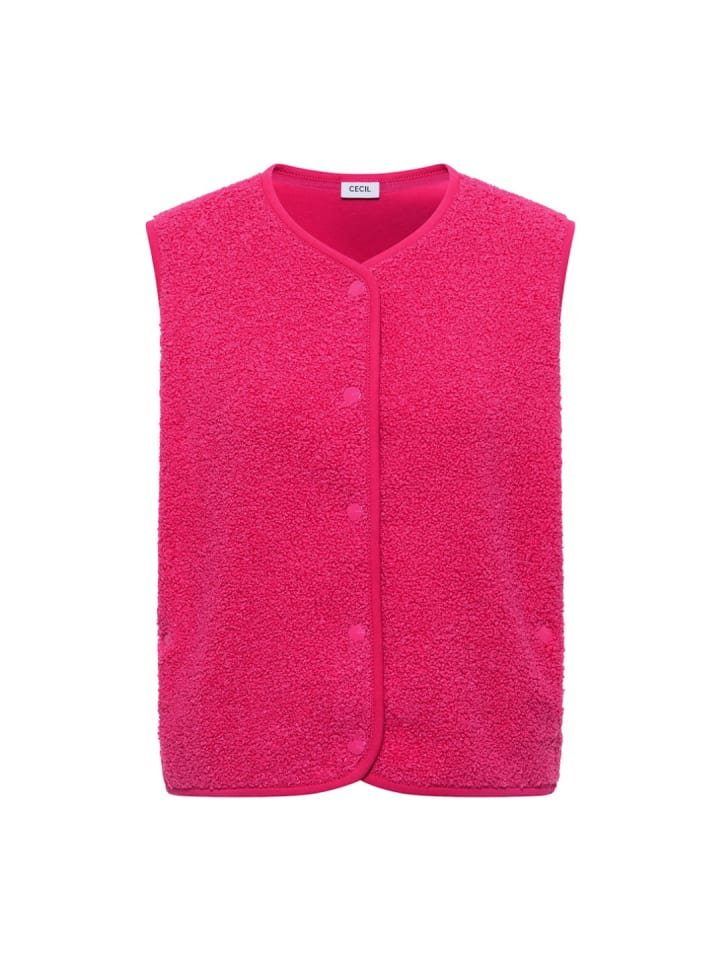 Weste in beetroot pink