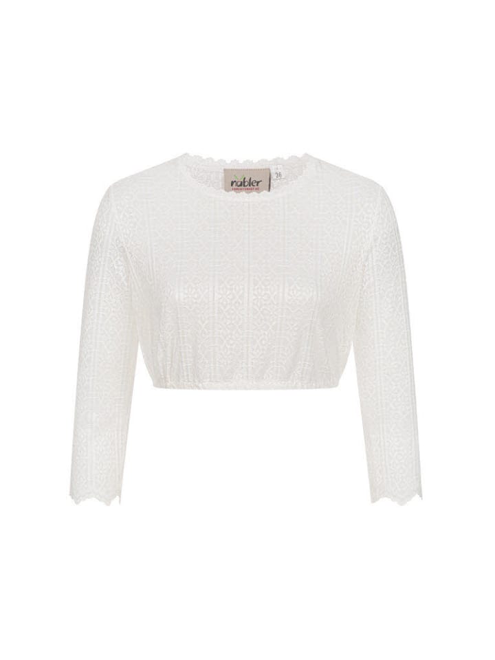 Dirndlbluse Langarm Julia in Creme