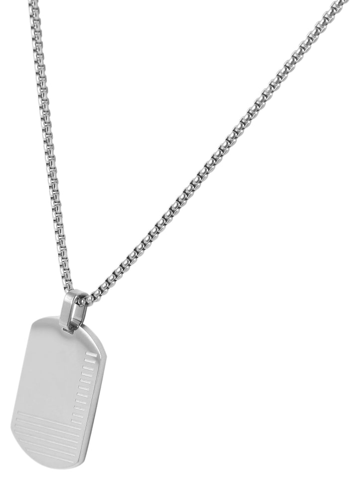 Unisex Halskette mit Anhänger – aus Edelstahl in silber