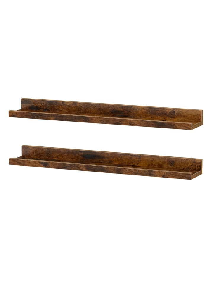 Wandregal Custos in Braun - (B)60 x (H)5 x (T)10 cm