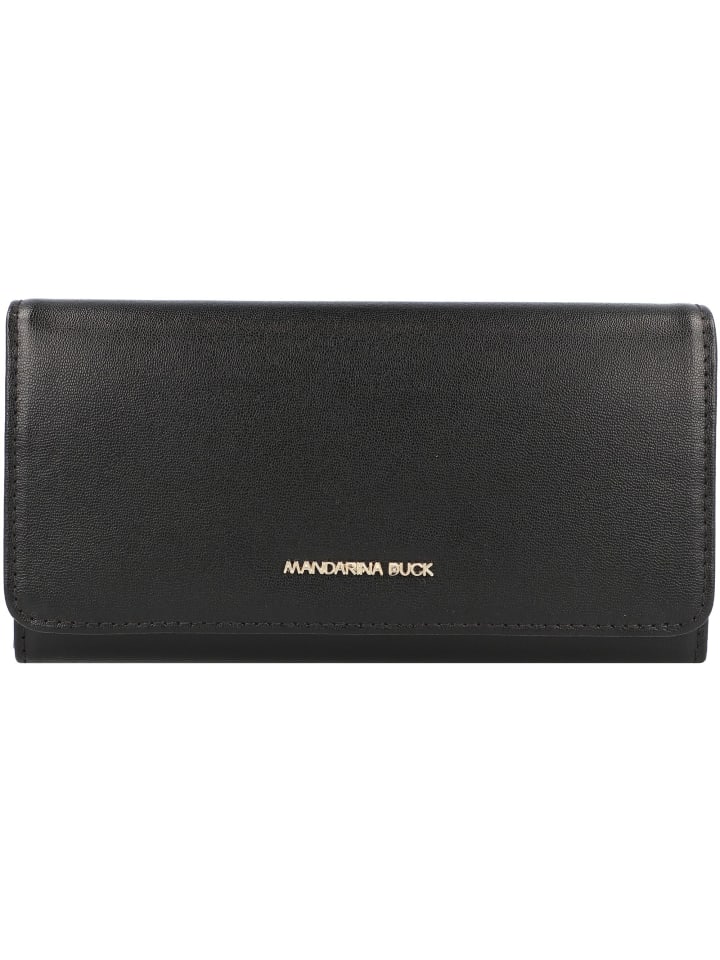 Luna Geldbörse Leder 19 cm black