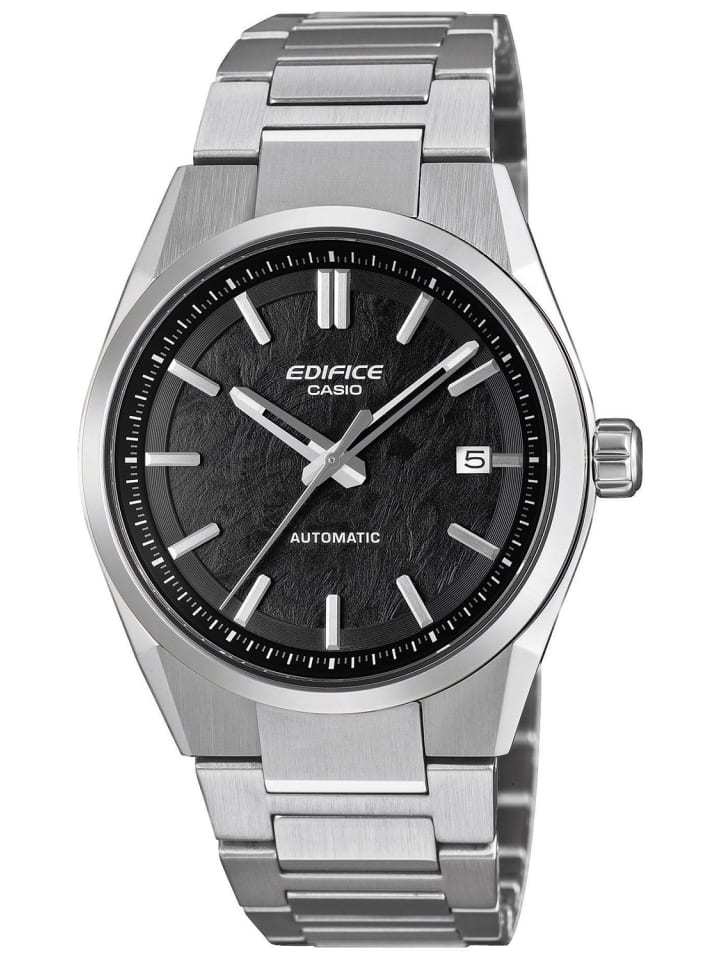 Edifice Herrenuhr Automatik Stahl/Schwarz
