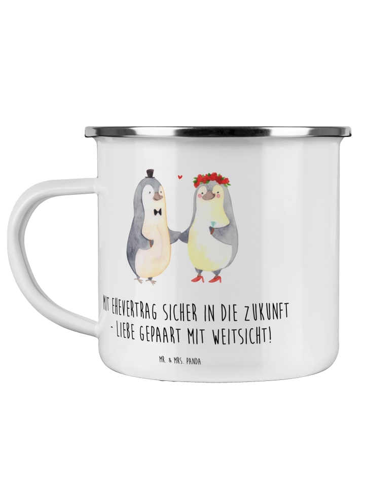 Kaffeebecher Ehevertrag Zukunft mit Spruch in Weiß