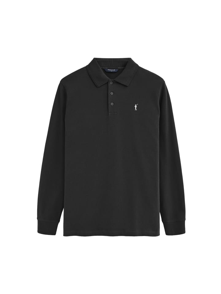 Poloshirt MAN RIGBY GO POLO LS IO LONG SLEEVE REGULAR FIT in Schwarz