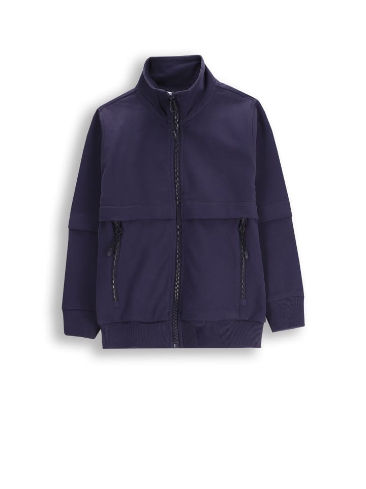 Reißverschlussjacke in dunkelblau