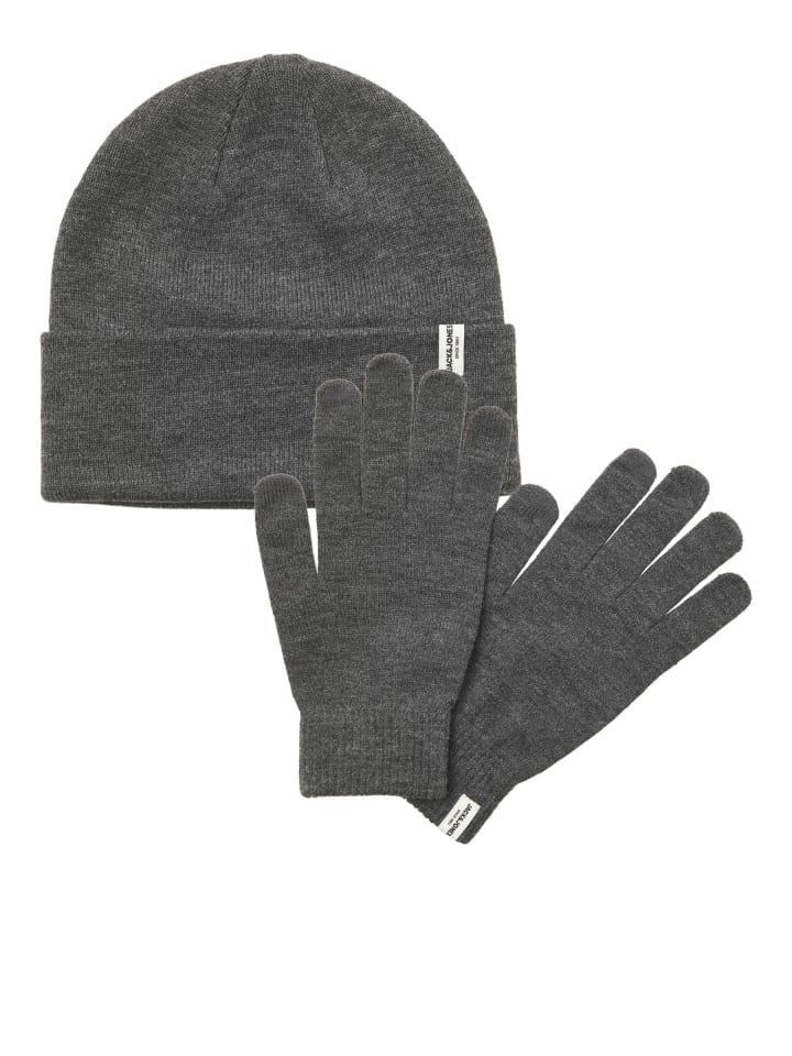 Accessoires-Set in Dark Grey Melange
