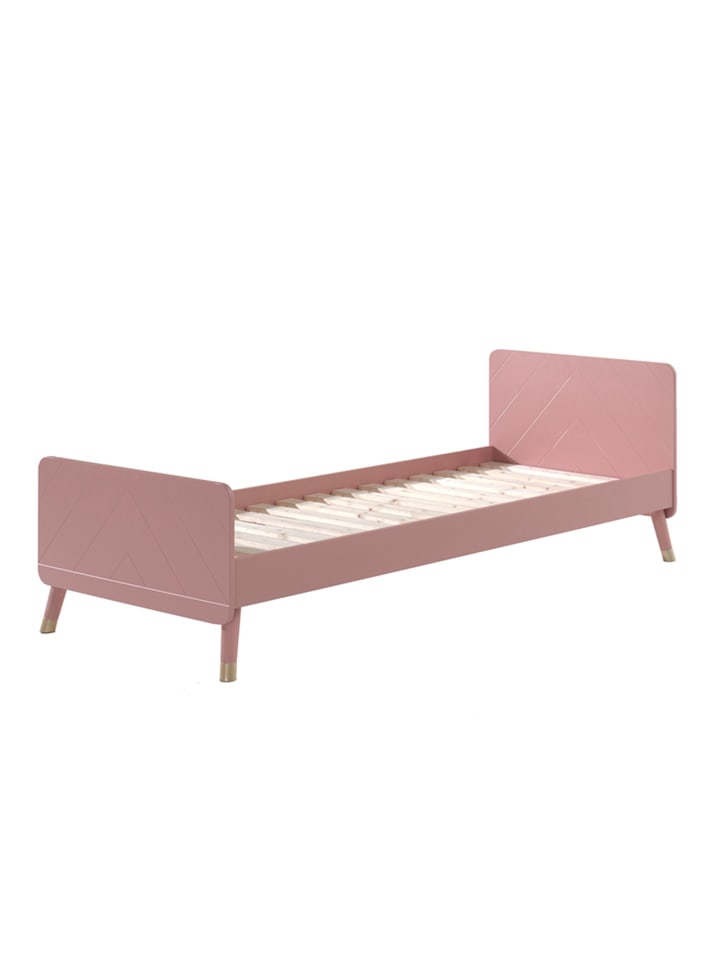 EINZELBETT Kamillah 204x74x95 aus MDF in Terra Rosa