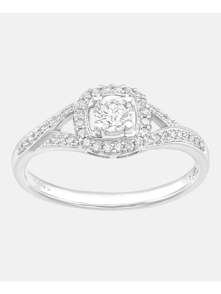 Verlobungsring aus 750 Weißgold mit Diamant