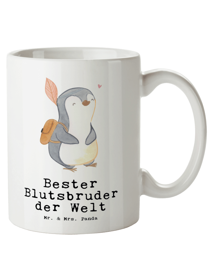 Tasse Pinguin Bester Blutsbruder der Welt mit S... in Weiß