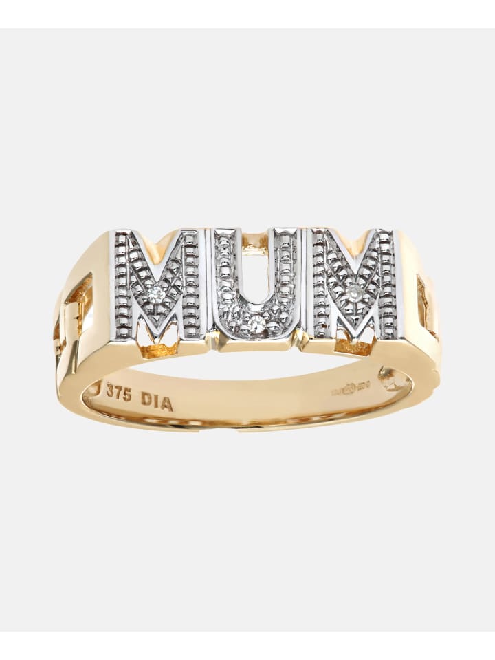 Ring aus 375 Gelbgold mit Diamant