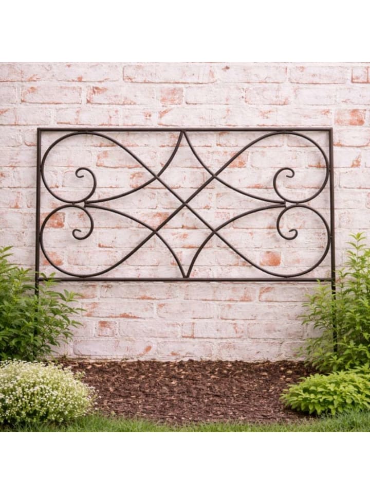 Rankgitter LUCA Metall Zaun Antik Braun 70x55 cm