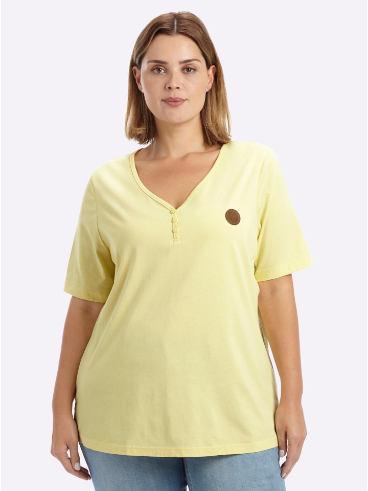 Kurzarm-Shirt in zitrone