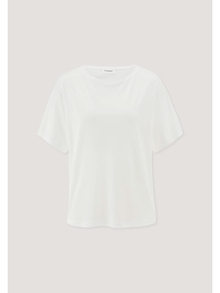 Hessnatur T-Shirt Oversize aus TENCEL™ Lyocell und Bio-Baumwolle in naturweiss
