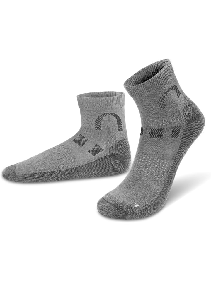 2 Paar Merino-Kurzschaftsocken Lismore in Grau