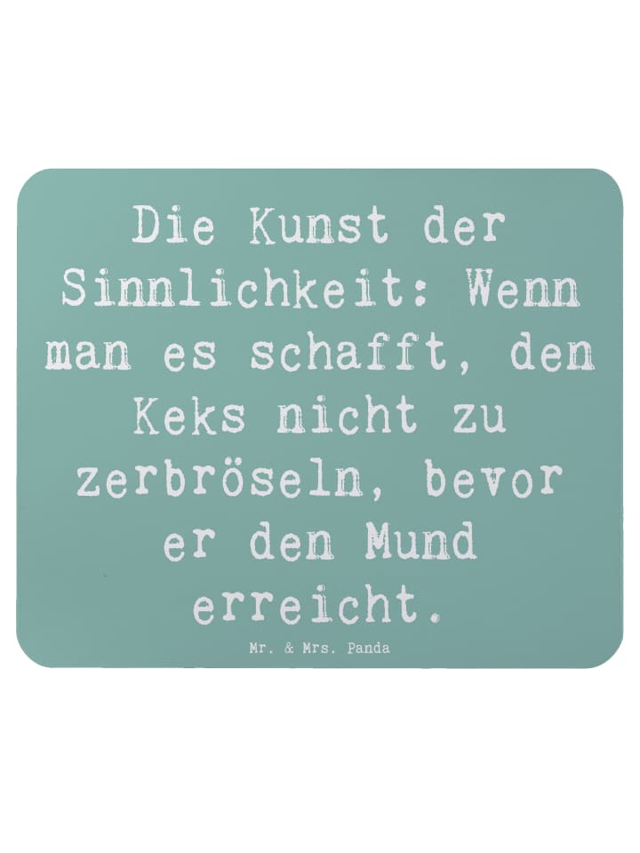 Maus Pad Spruch Kunst der Sinnlichkeit mit Spruch in Meeresbrise