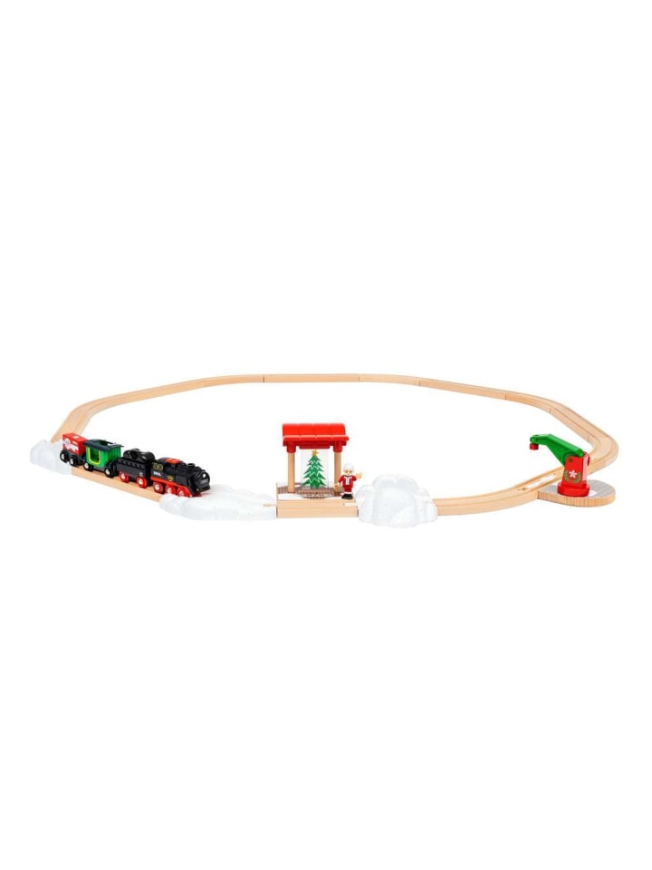 Brio Aktionsspiel Batterie-Dampflok Weihnachts-Set in bunt