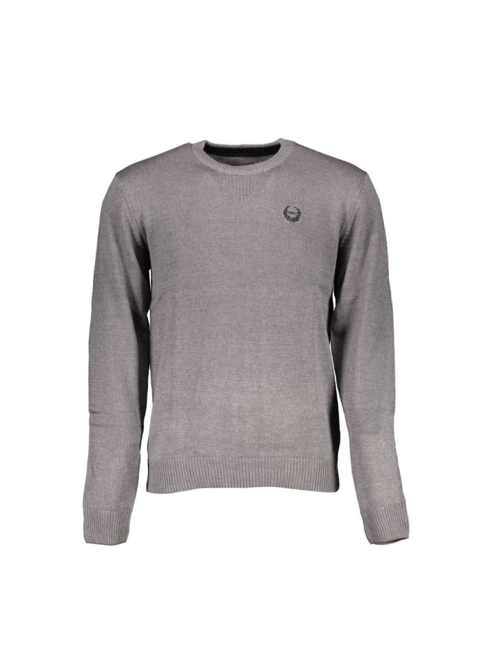 Grau Baumwolle Herren Pullover