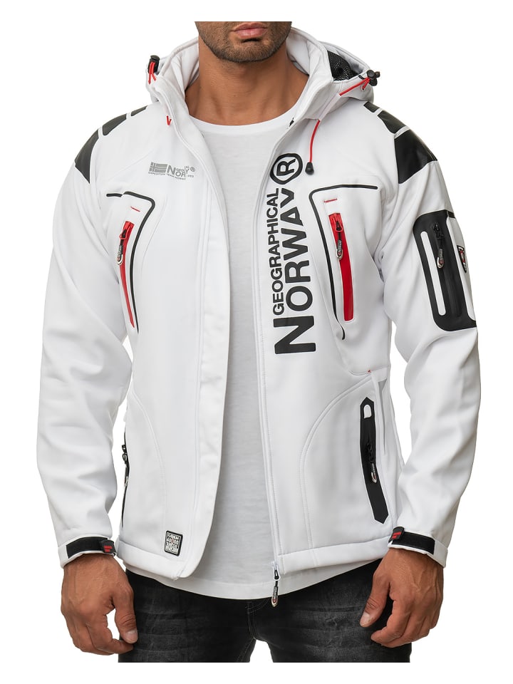 Herren Regular Fit Softshelljacke in White