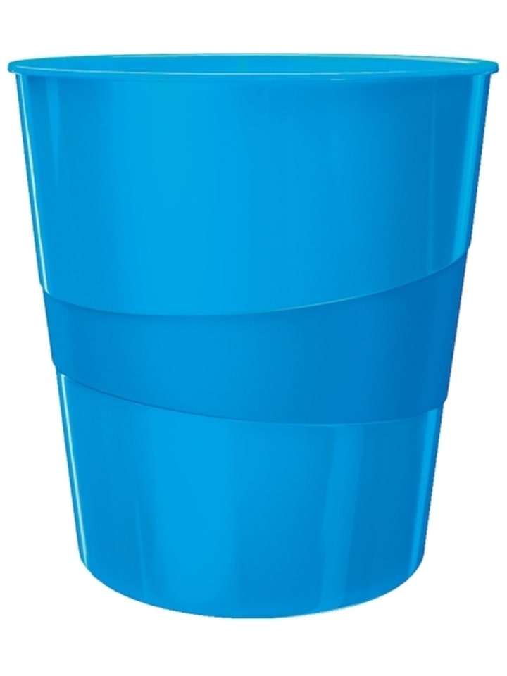 Papierkorb Wow 15l Polystyren blau metallic