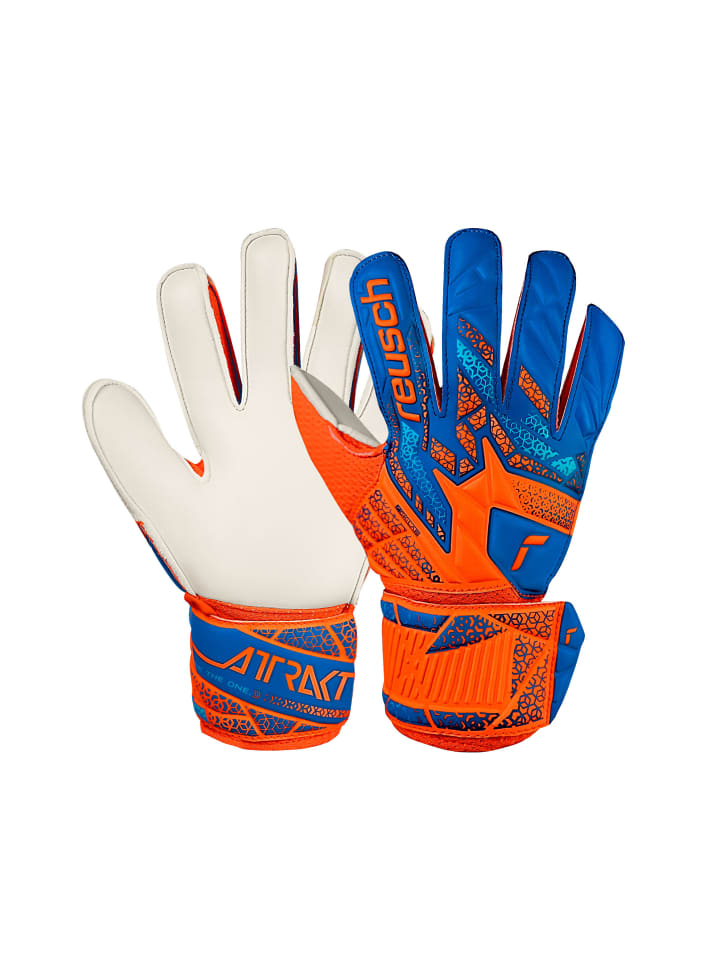 Torwarthandschuhe Attrakt Solid Junior in 2290 shocking orange/blue