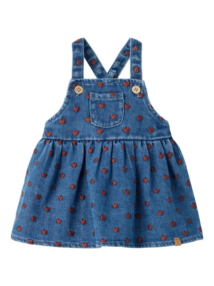 Latzkleid in Dark Blue Denim1