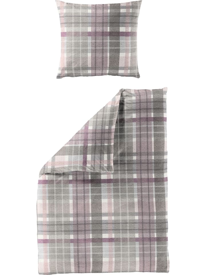 Seersucker Bettwäsche in rosa