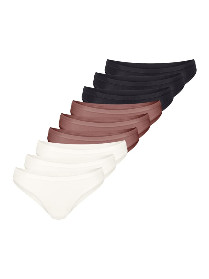 Mini Slip GO Daily Cotton in Schwarz / braun / weiß