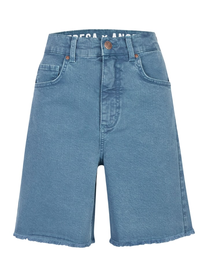 ANGELS Relax in Mila günstig Jeans Jeansshorts kaufen Denim Fit | in unifarbenem BLAU limango