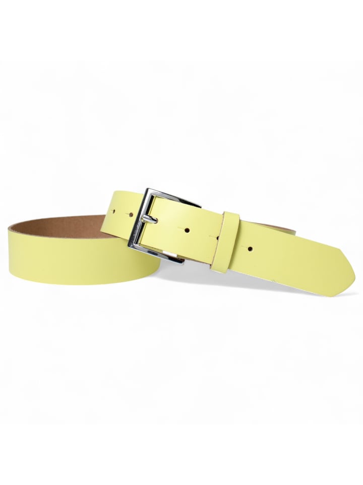 Ledergürtel in Lemon