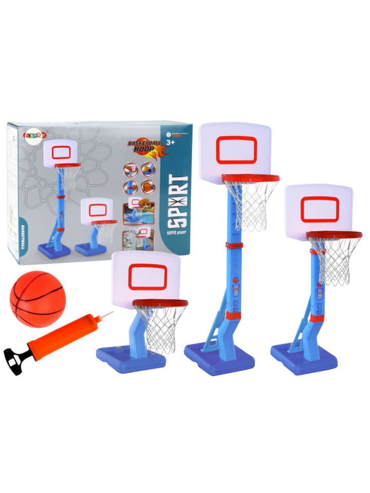 Verstellbare Ballpumpe für Basketballkorb, 138 cm, Blau
