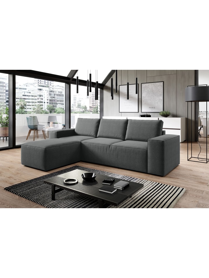 Rush Recamiere Links in Asphalt -  (L) 302 x (B) 302 x (H) 95 cm