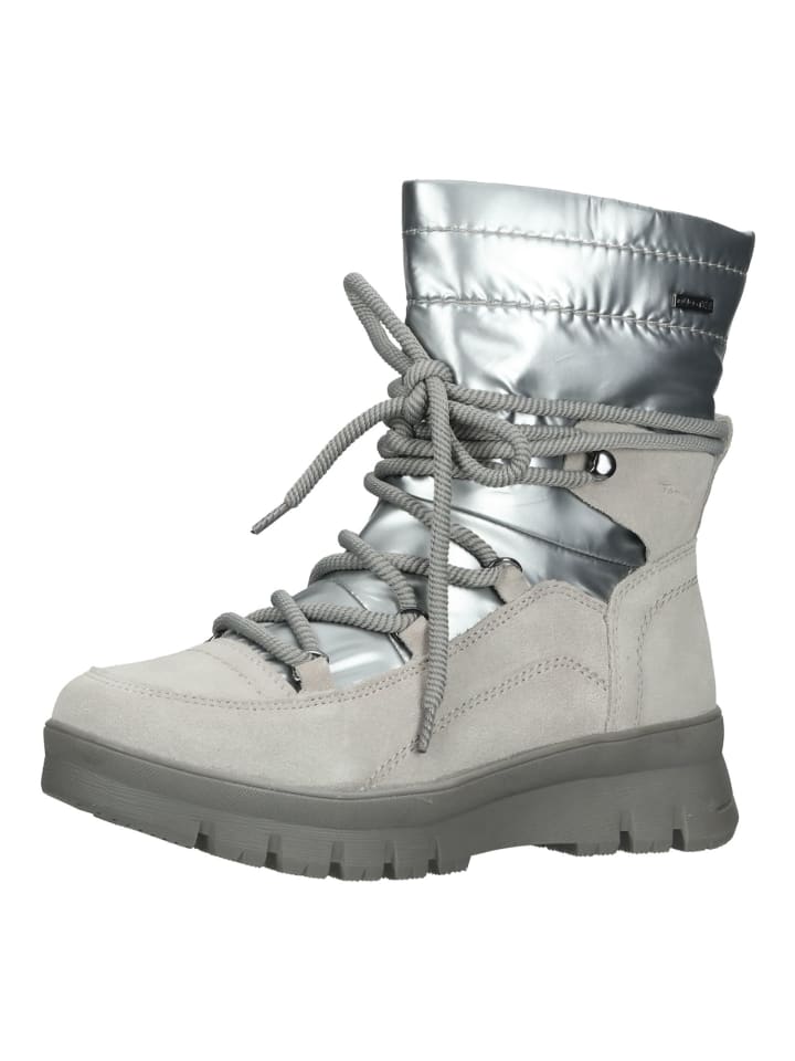 Stiefelette Hellgrau