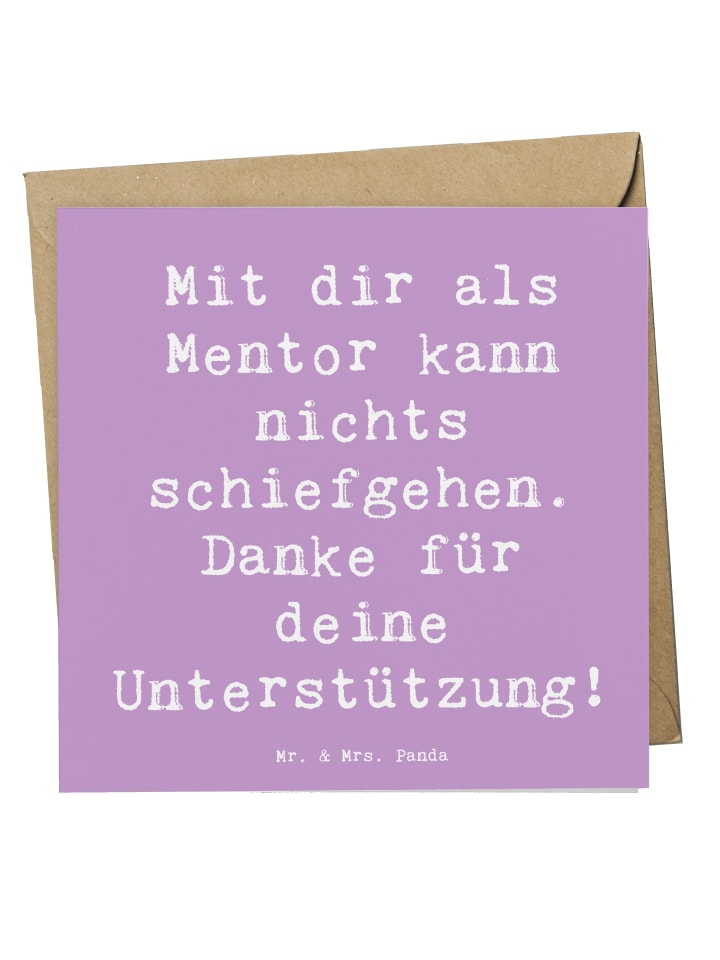 Klappkarte Spruch Beste Mentor mit Spruch in Lavendeltraum