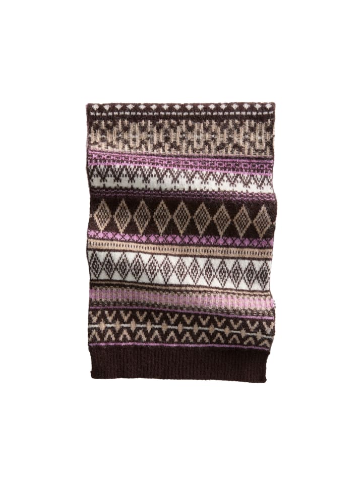 Jacquard-Strickschal in Medium Brown