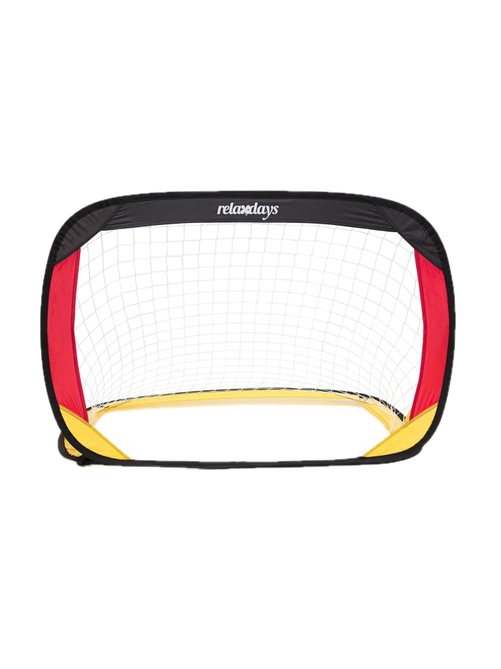 2er Set Fußballtor in Schwarz/Rot/Gold- (B)119 x (H)80 x (T)83 cm