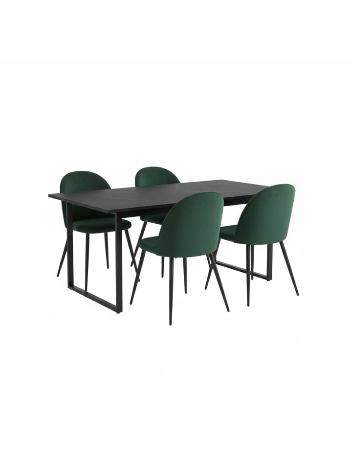 Essgruppe Tilst (5-teilig) Grün 160 x 90 cm