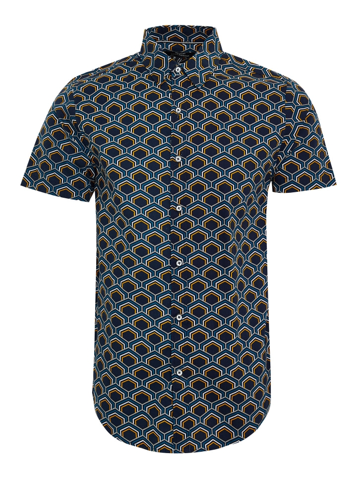 Kurzarmhemd THB Shirt S/Slv Birchfield in Navy