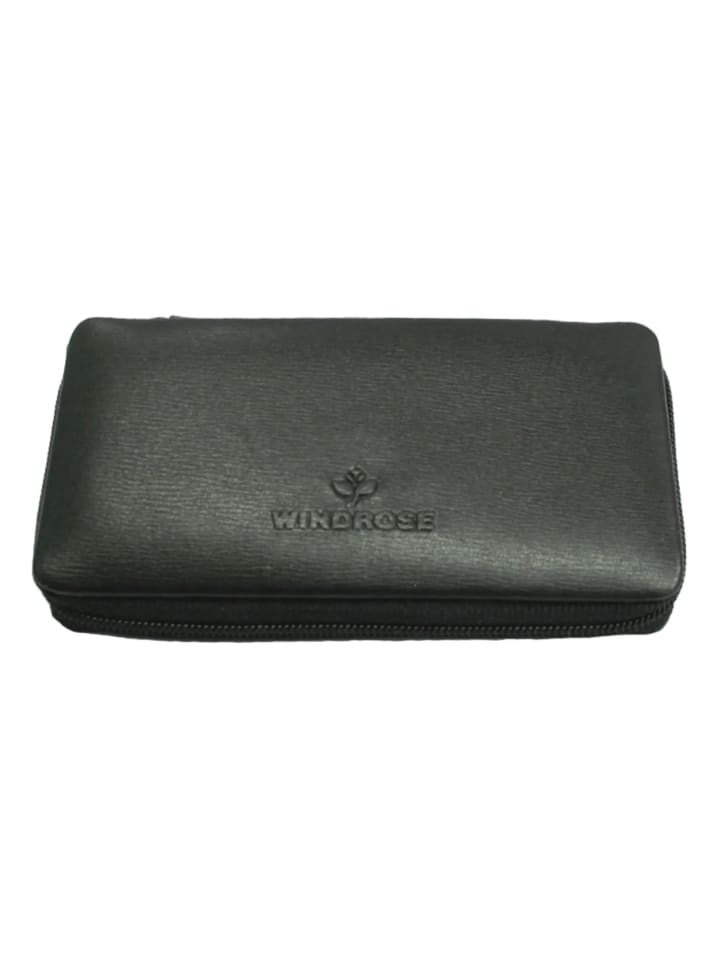 Ambiance Schmuckkasten Leder 12 cm schwarz