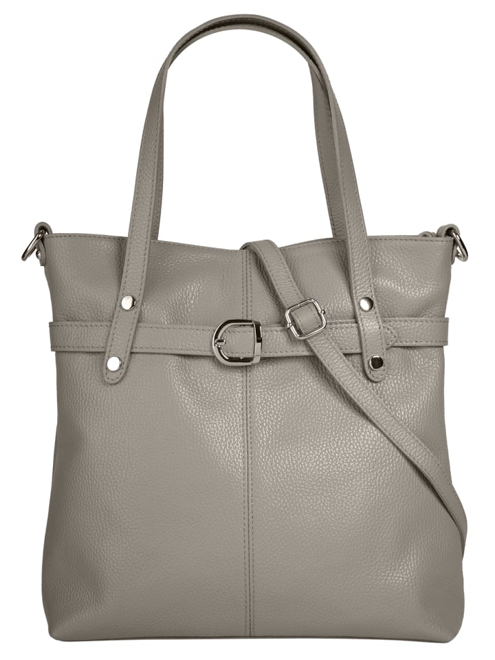 Shopper echt Leder in grau