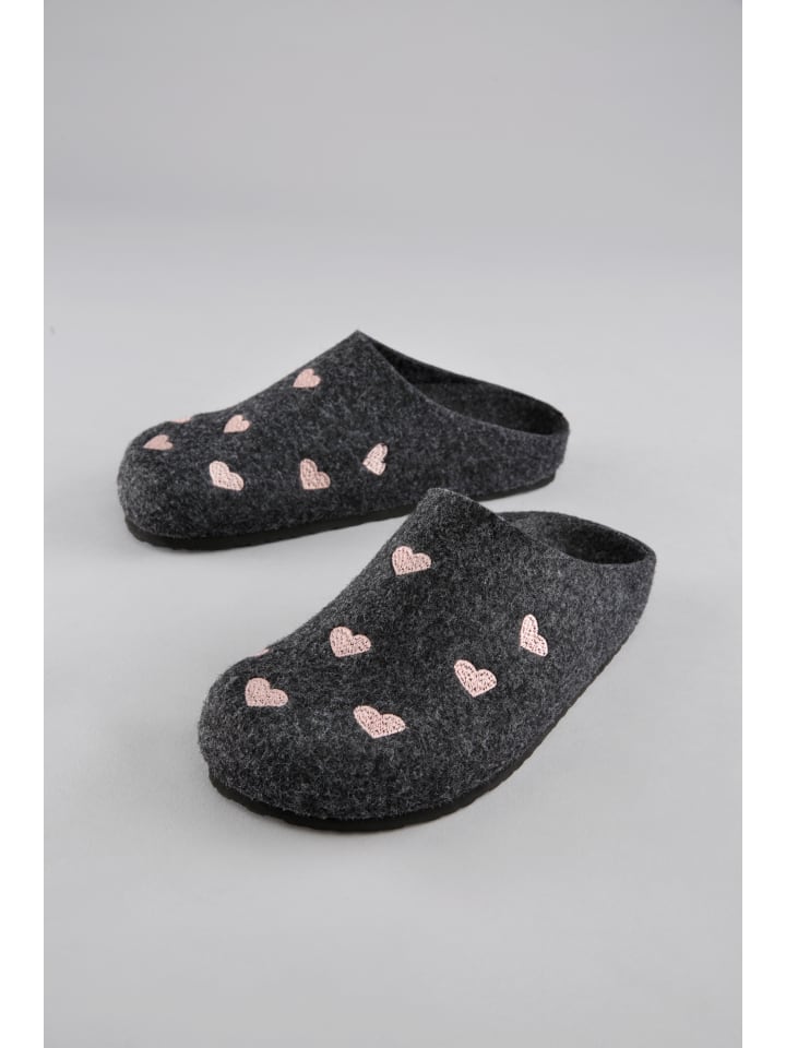 Clog in schwarz-rosa