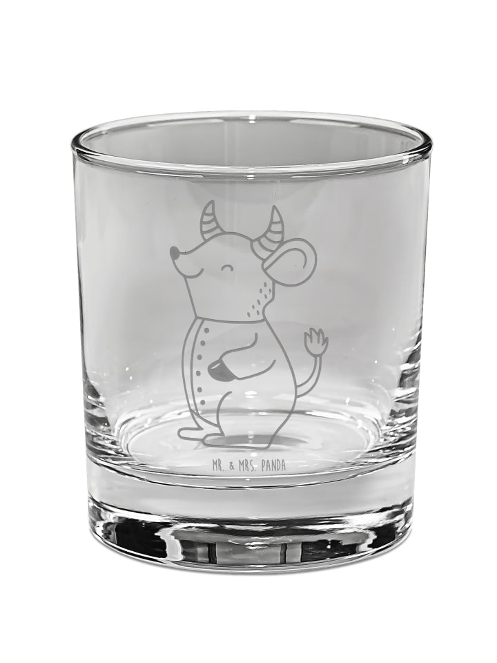 Glas Stier Astrologie ohne Spruch in Transparent