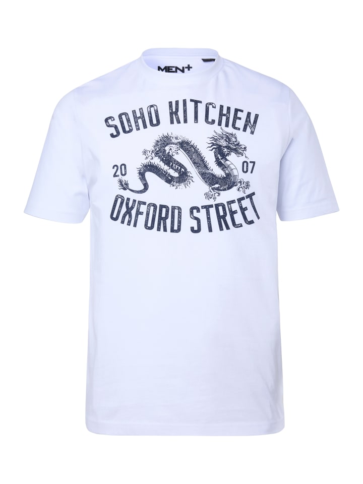 Kurzarm T-Shirt in schneeweiß