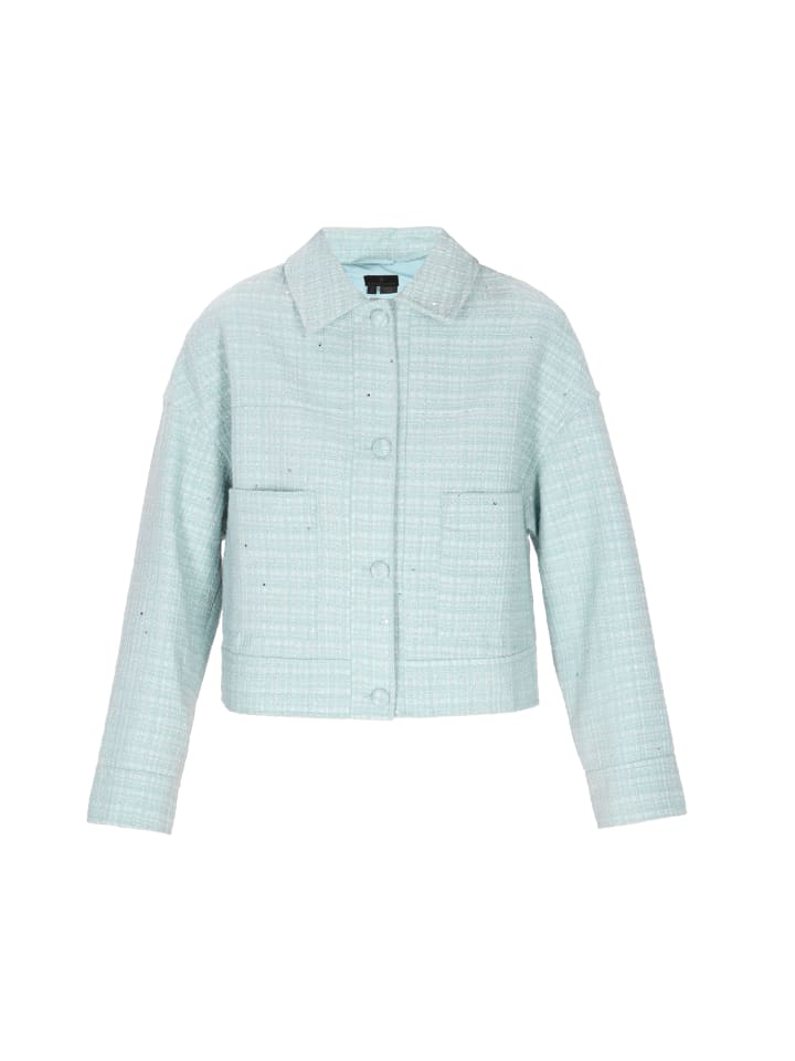 Women Jacket in mint glitter
