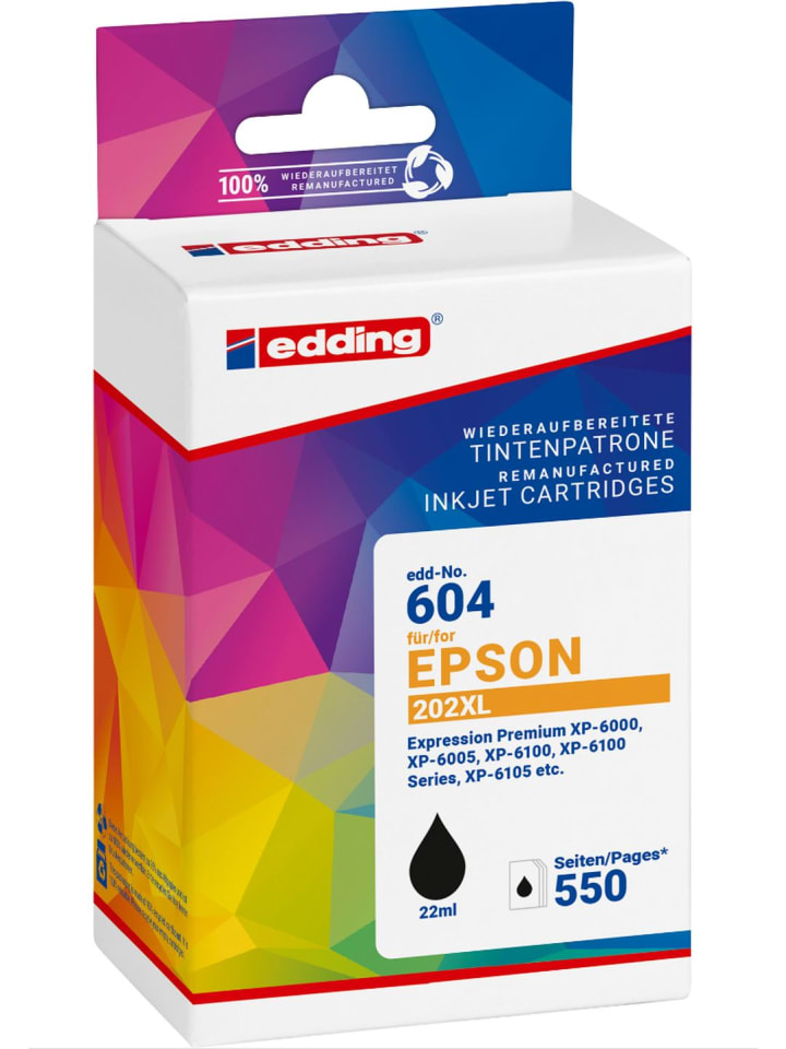 Druckerpatrone ersetzt Epson 202XL black