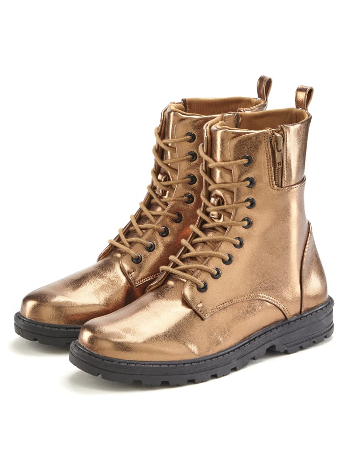 Stiefelette in bronzefarben