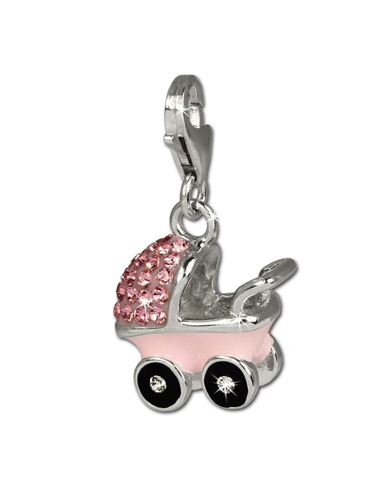 Anhänger Silber 925 Sterling Silber Kinderwagen Charmsanhänger