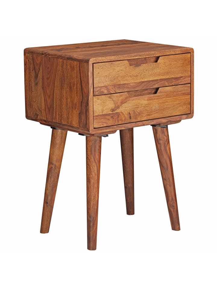 Nachttisch in Braun / Sheesham / 36x47x66