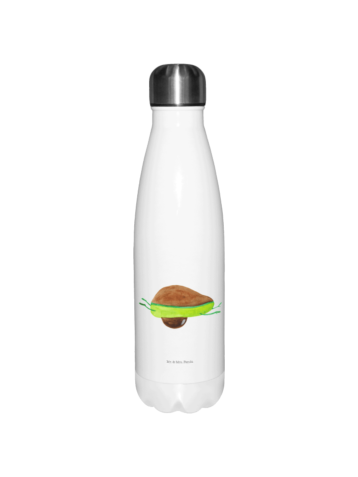 Trinkflasche Avocado Yoga ohne Spruch in Weiß