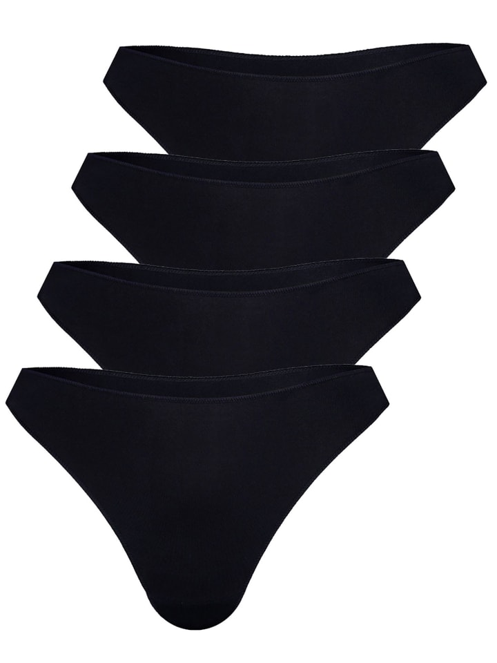 4er Sparpack String 47650 in Schwarz schwarz
